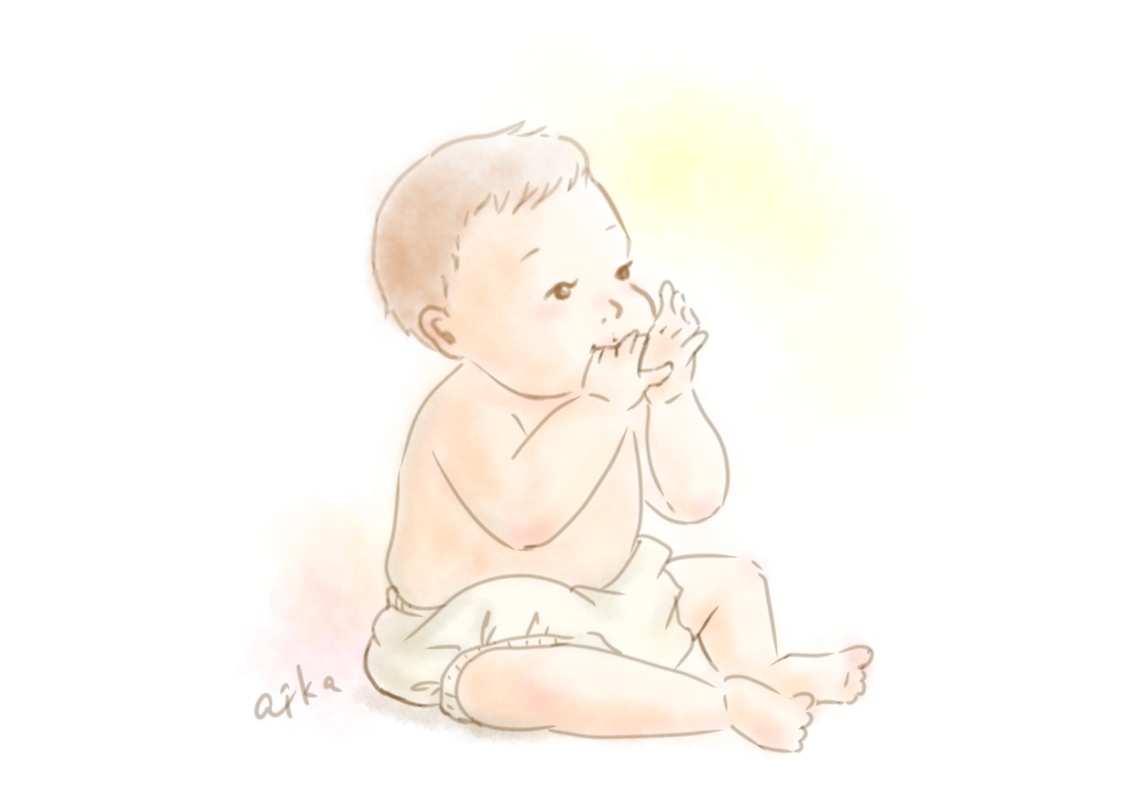 はだかの赤ちゃん(キャンバス)