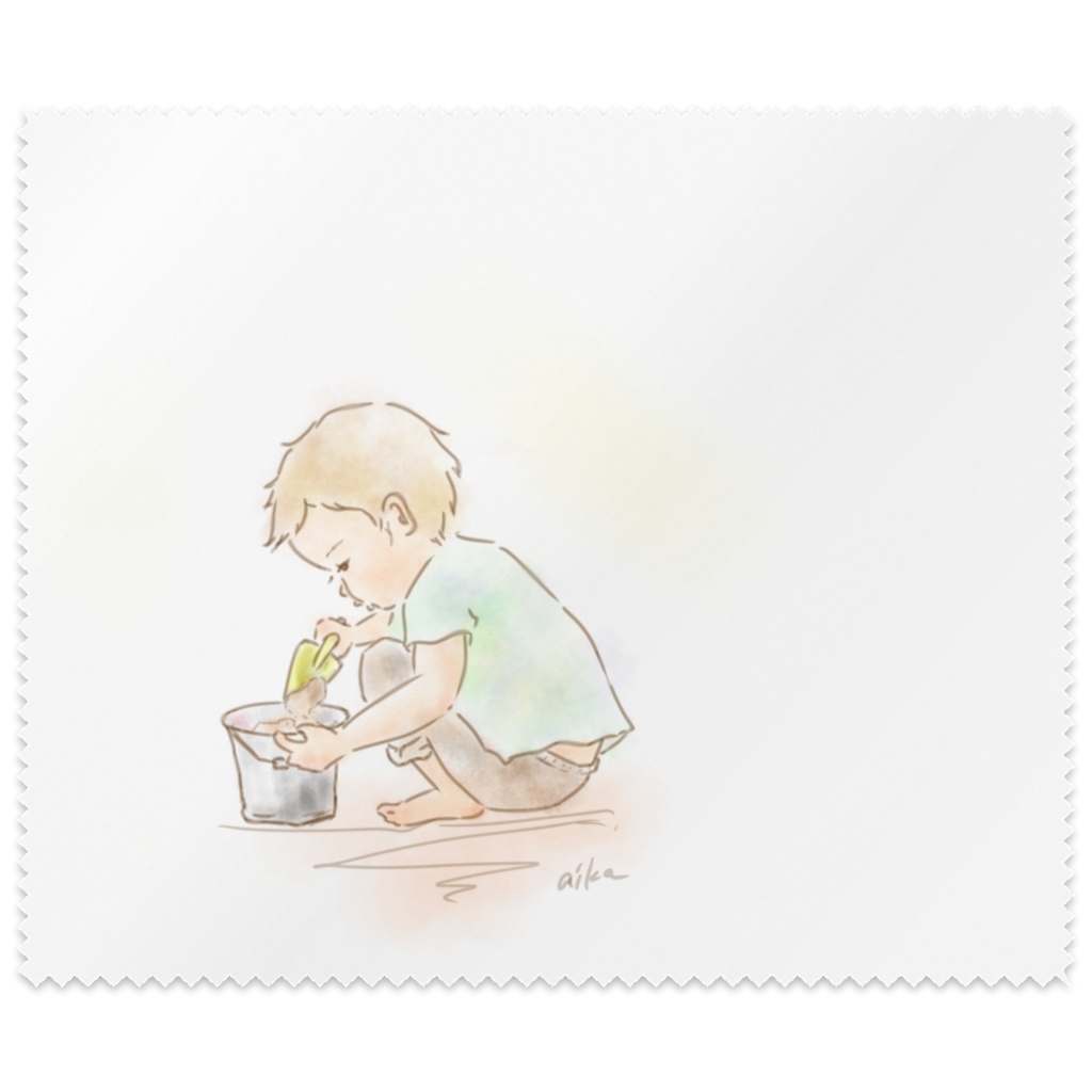 砂遊び(メガネ拭き)