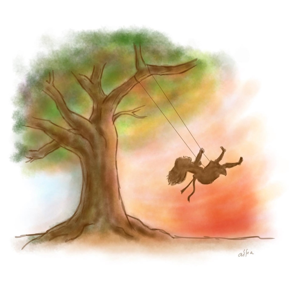 夕日ブランコ(プリモアート)