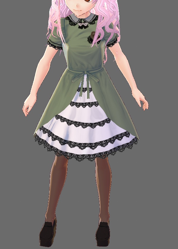 《VRoid》フリルワンピース