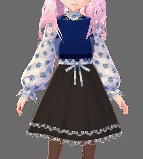 《VRoid》カントリー風ワンピース