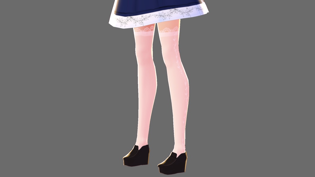 《VRoid》オーバーニータイツ