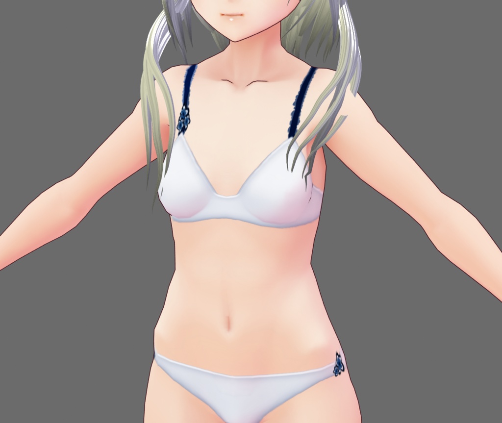 《VRoid》ブラ紐、下着セット