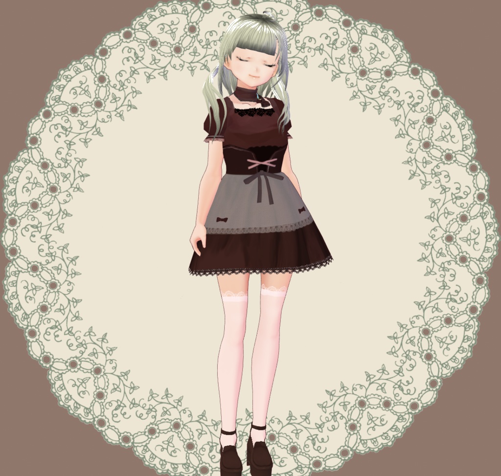 《VRoid》チョコレートドレス