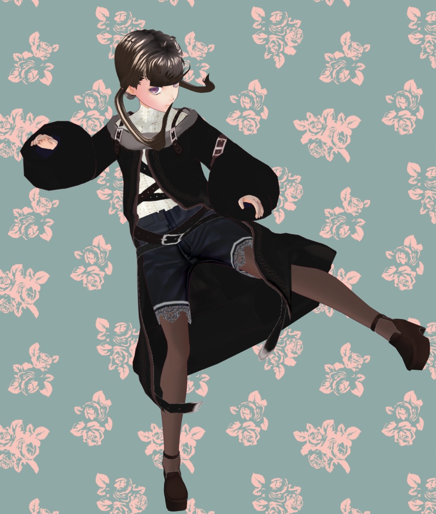 《VRoid》ファンタジー風コート(インナー付き)