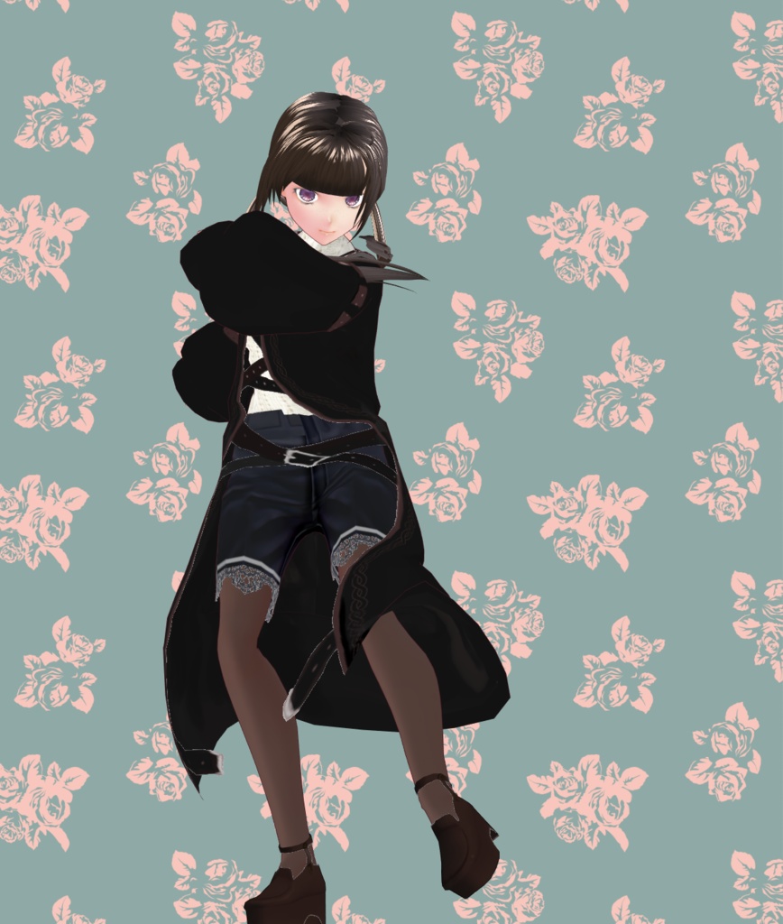 《VRoid》ファンタジー風コート(インナー付き)