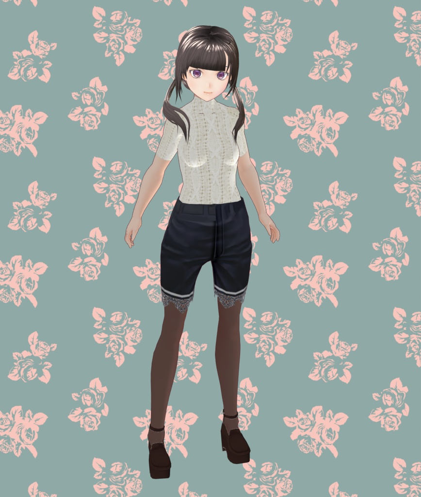《VRoid》ファンタジー風コート(インナー付き)