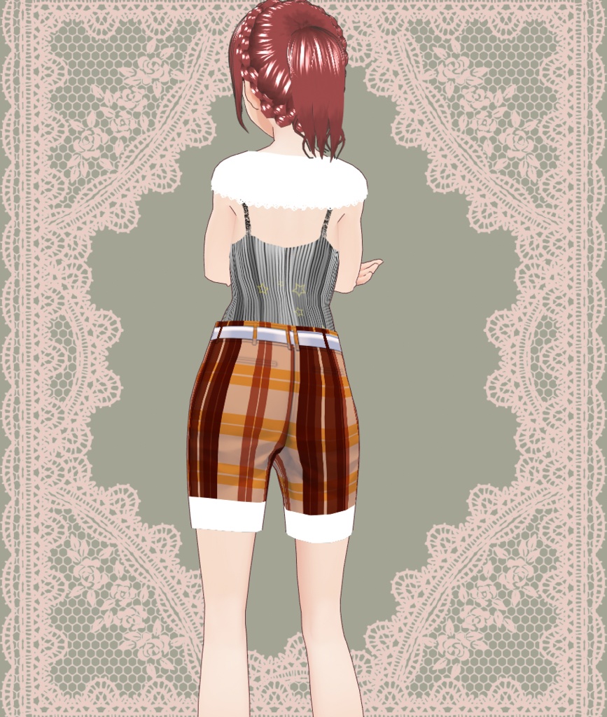 《Vroid》ミニTパンツセット