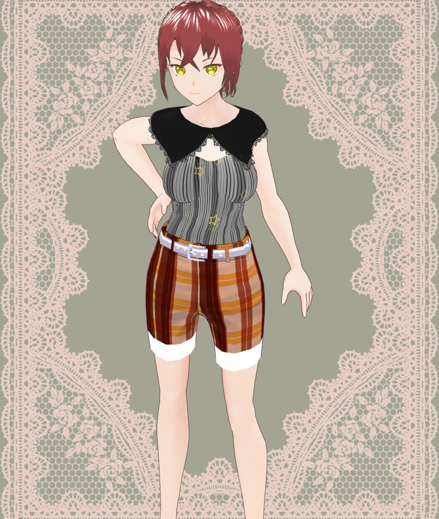 《Vroid》ミニTパンツセット