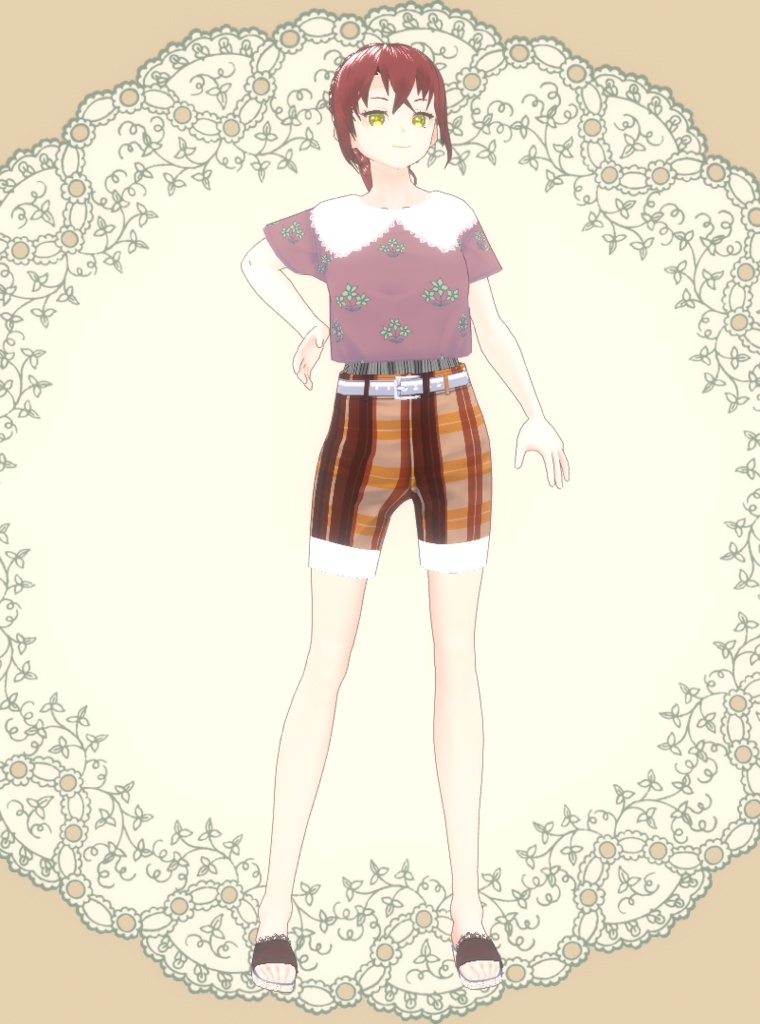 《Vroid》ミニＴパンツセット
