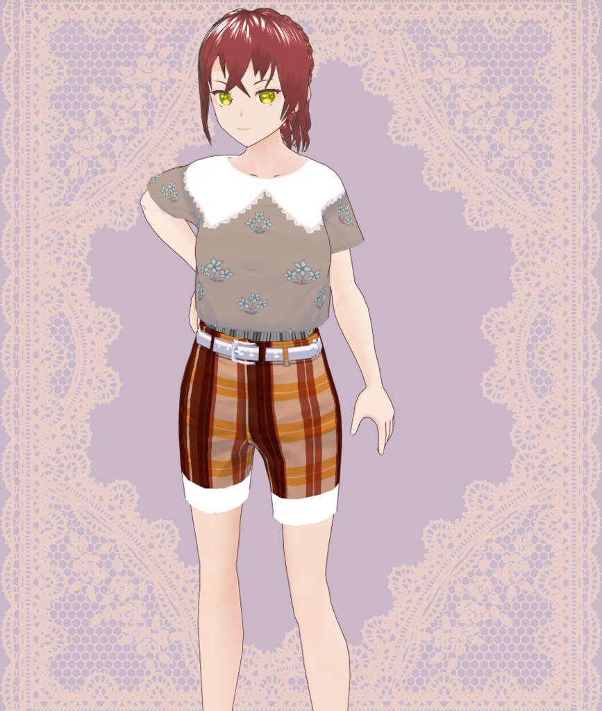 《Vroid》ミニTパンツセット