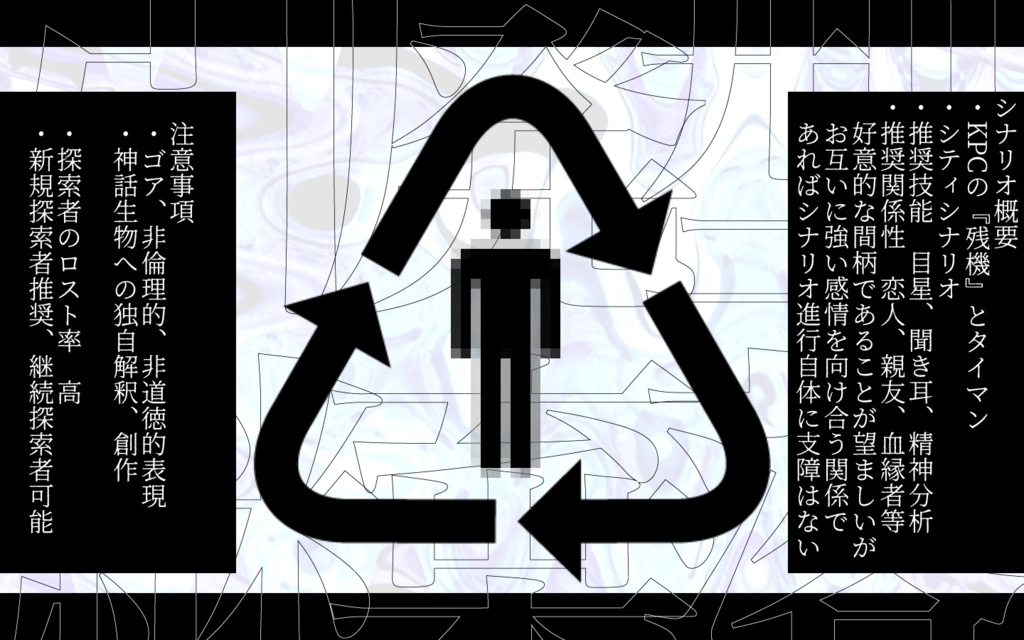 【CoC6版シナリオ】お待たせしました、あの子の残機です。