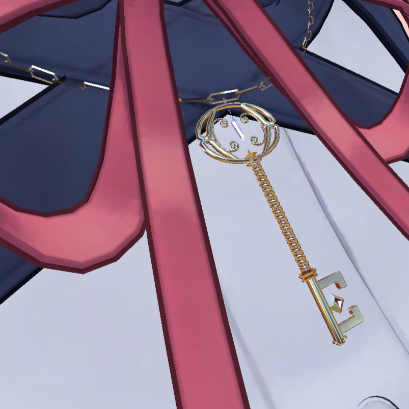 【VRChat想定】クリスタルキーネックレス