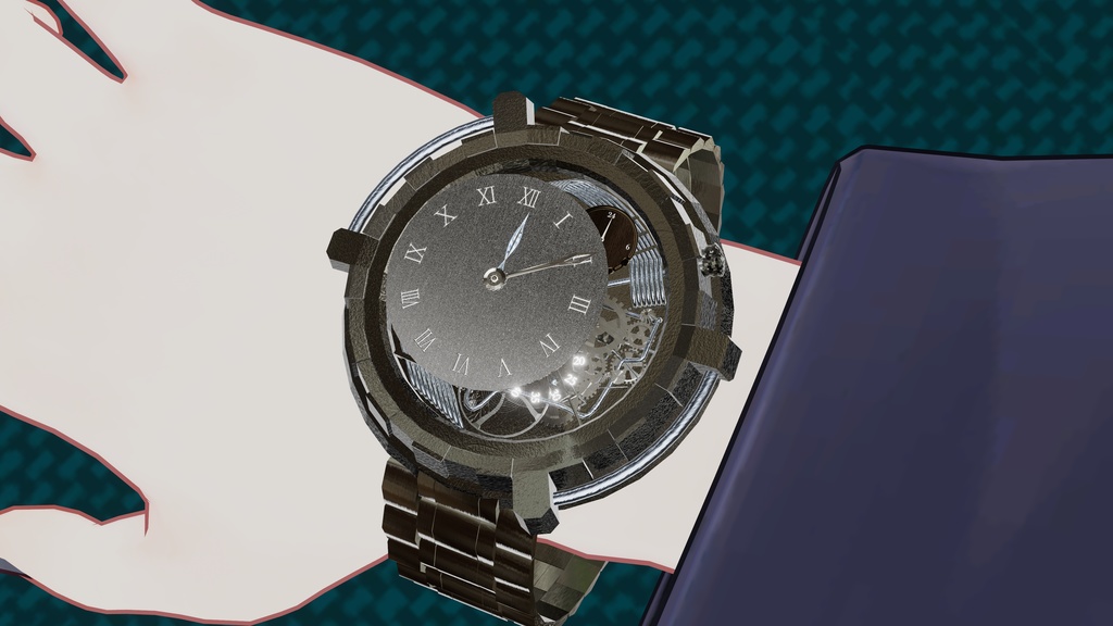 【VRChat使用想定】腕時計 N-watch