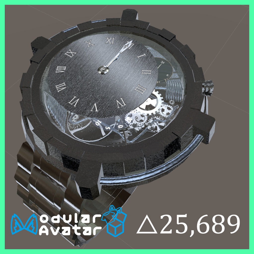 【VRChat使用想定】腕時計 N-watch