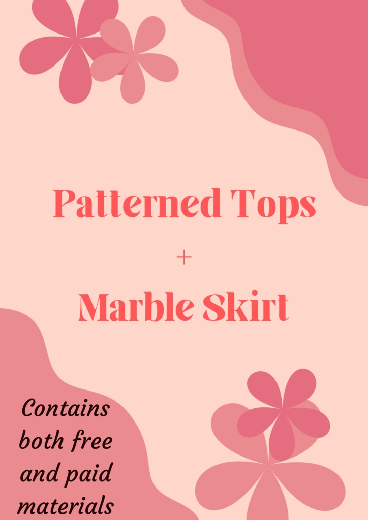 Coloured and Heart Patterned Tie Tops + Marble Skirt