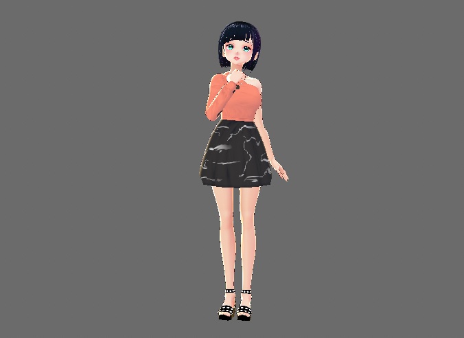 Coloured and Heart Patterned Tie Tops + Marble Skirt