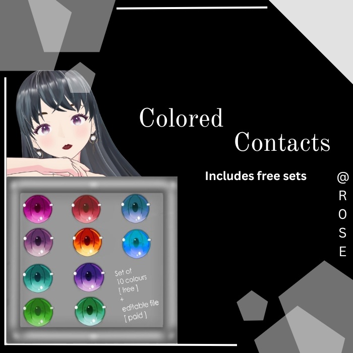 [ Free items included ] Coloured Contacts