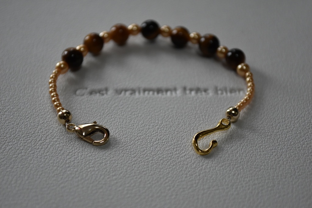 虎目石のマスク留め(2Way)