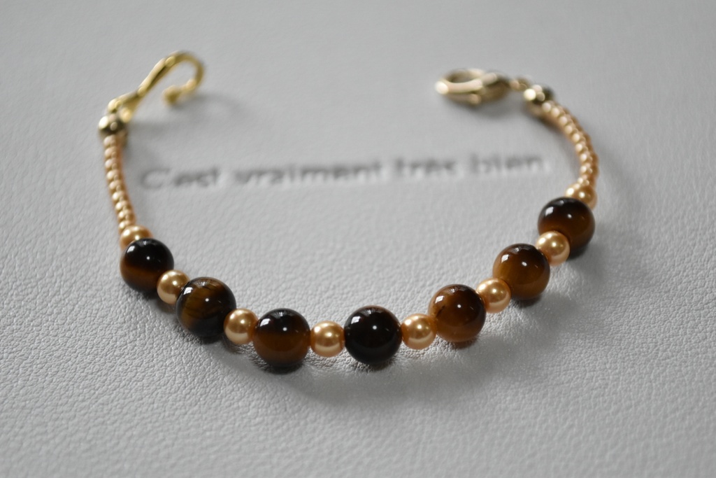 虎目石のマスク留め(2Way)