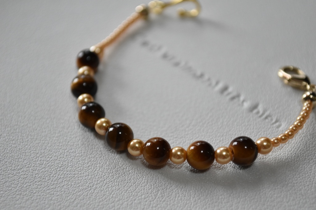 虎目石のマスク留め(2Way)