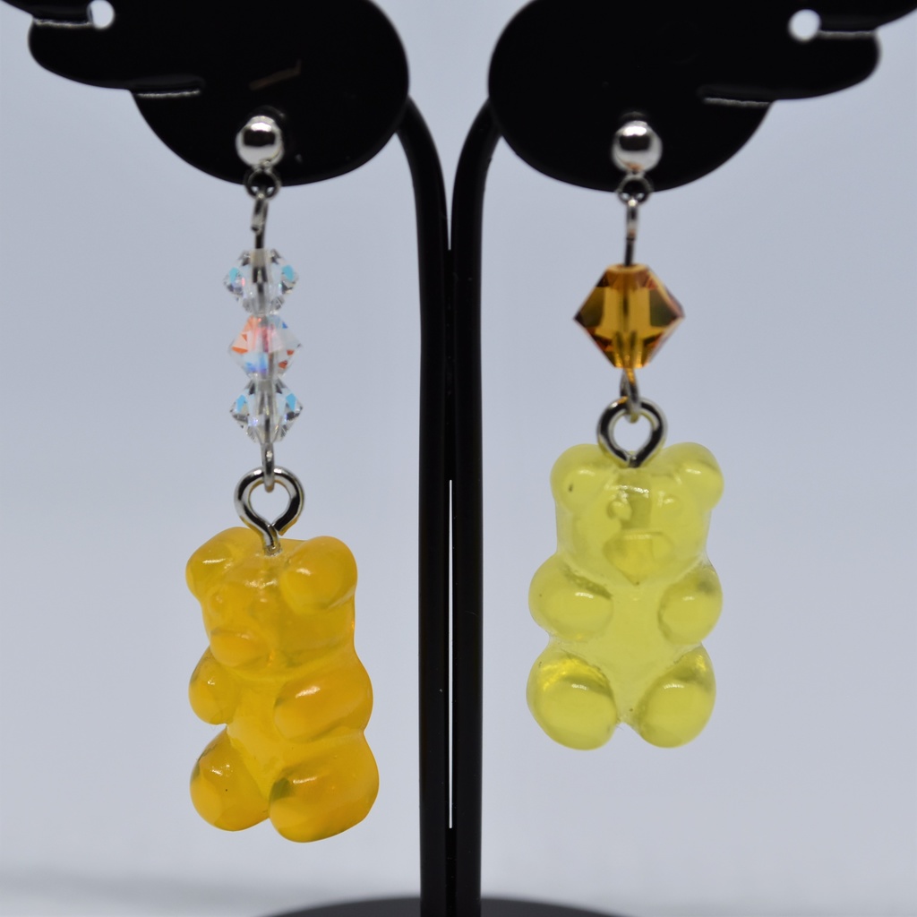 グミベアのピアス/イヤリング(レモン・オレンジ)【sucre séries】
