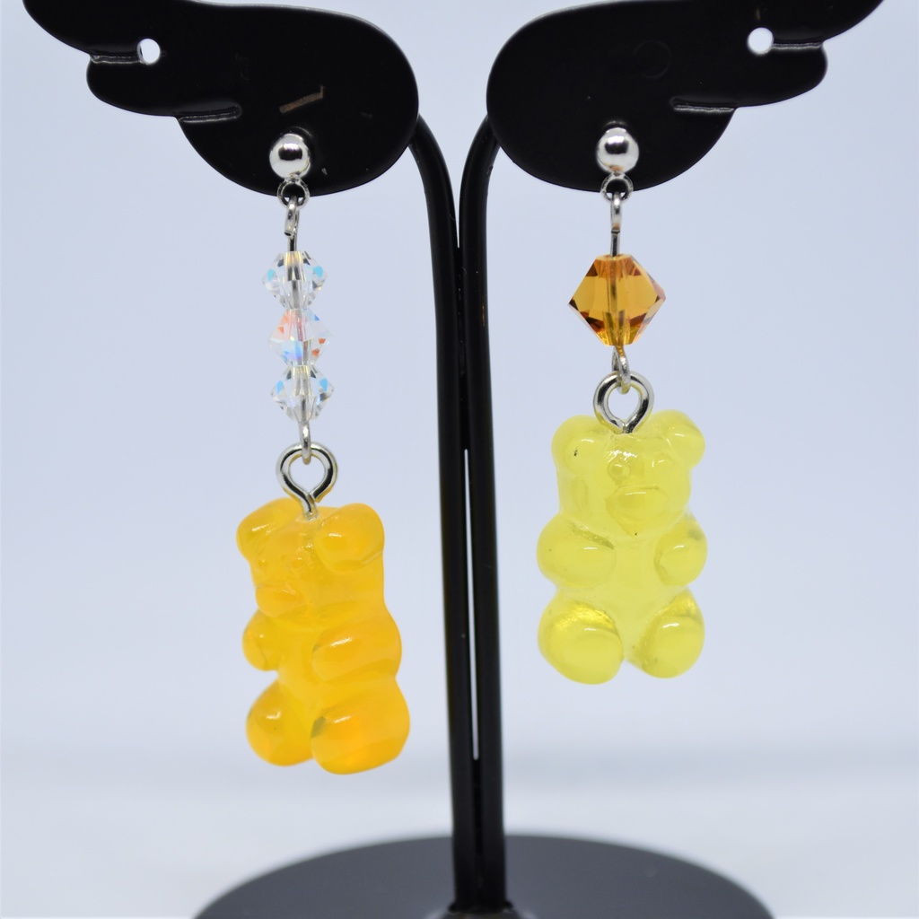 グミベアのピアス/イヤリング(レモン・オレンジ)【sucre séries】
