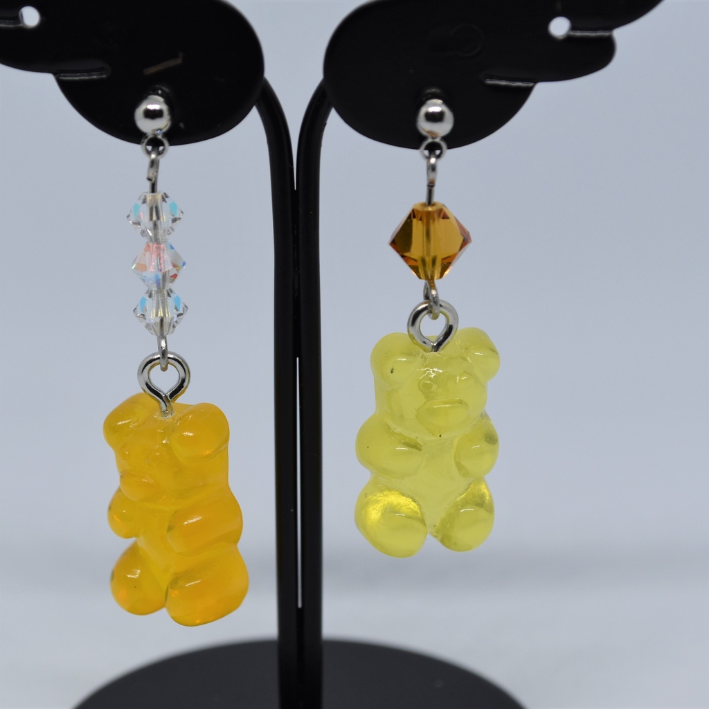 グミベアのピアス/イヤリング(レモン・オレンジ)【sucre séries】