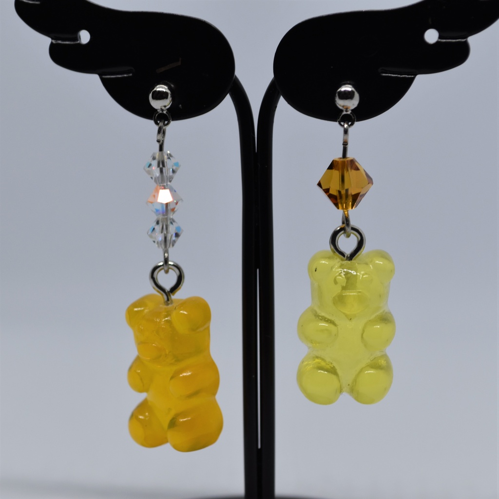 グミベアのピアス/イヤリング(レモン・オレンジ)【sucre séries】