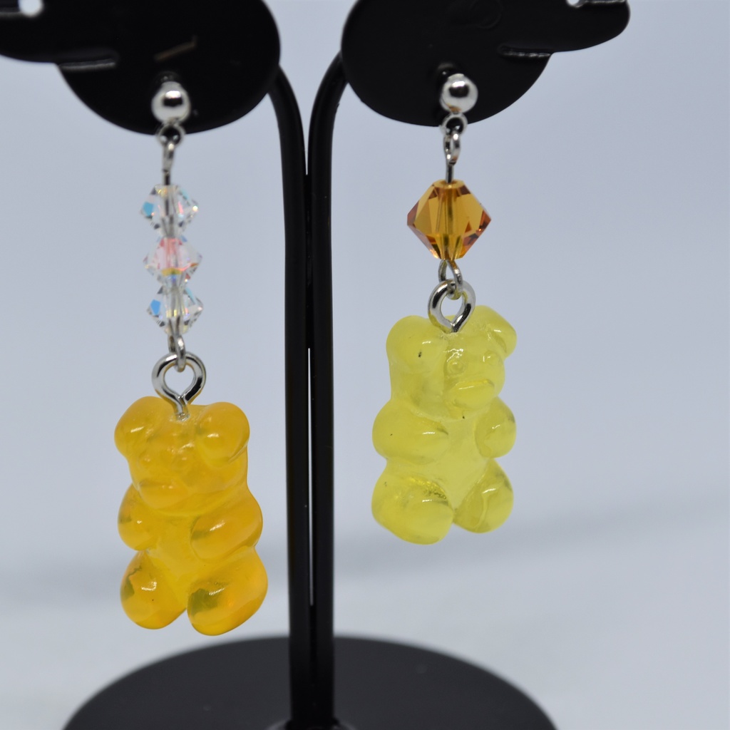 グミベアのピアス/イヤリング(レモン・オレンジ)【sucre séries】