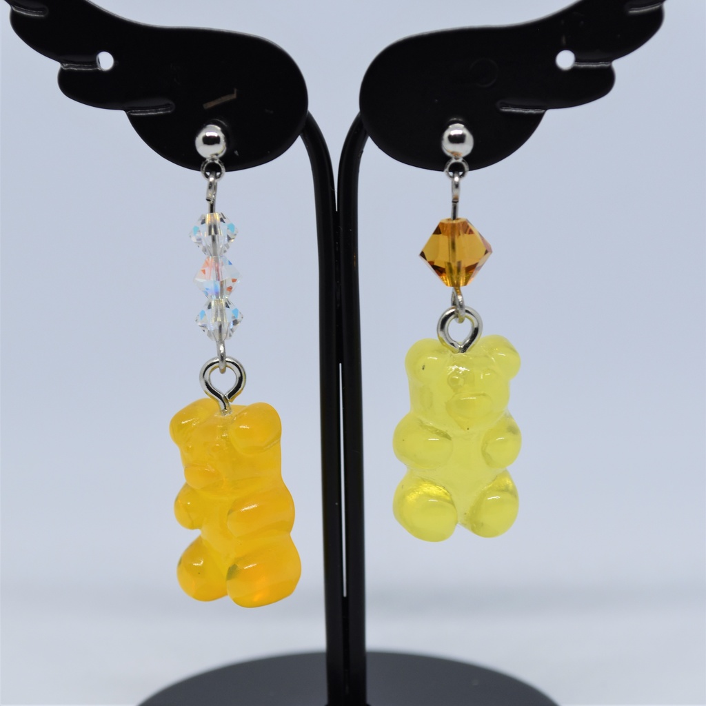 グミベアのピアス/イヤリング(レモン・オレンジ)【sucre séries】
