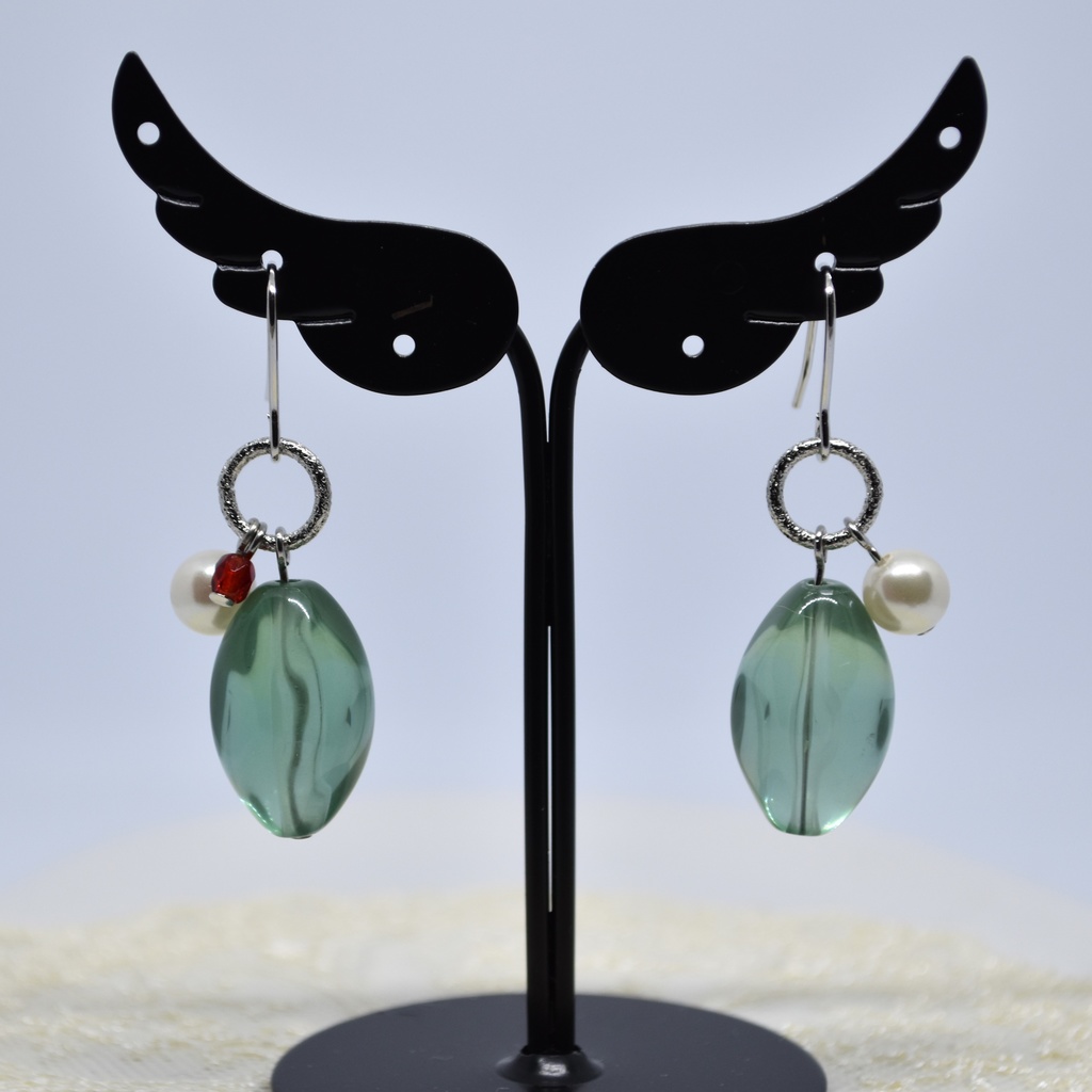 クリームソーダのピアス/イヤリング【レトロ喫茶シリヰズ】