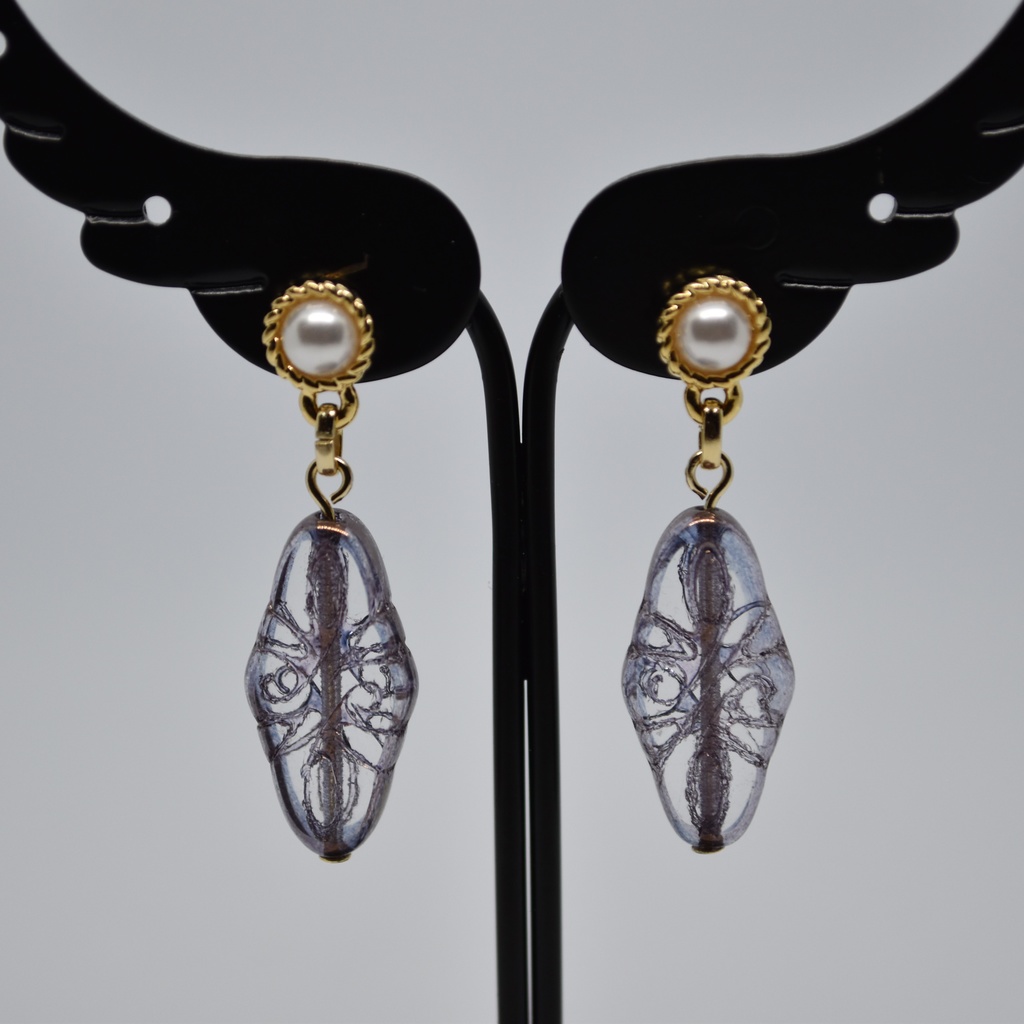 アラベスクラインのピアス・イヤリング（アメジスト）