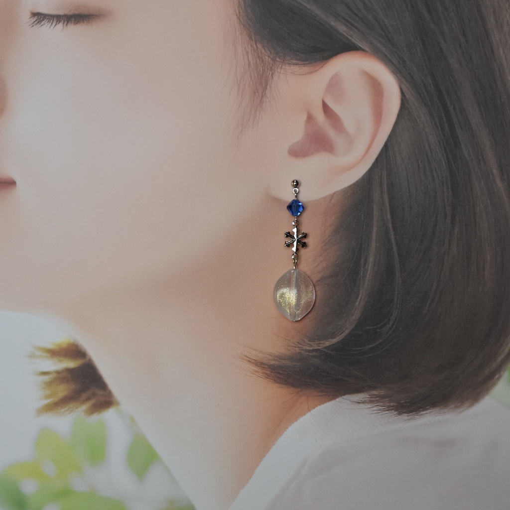 falling snow ピアス/イヤリング 【FF14イメージアクセサリー】