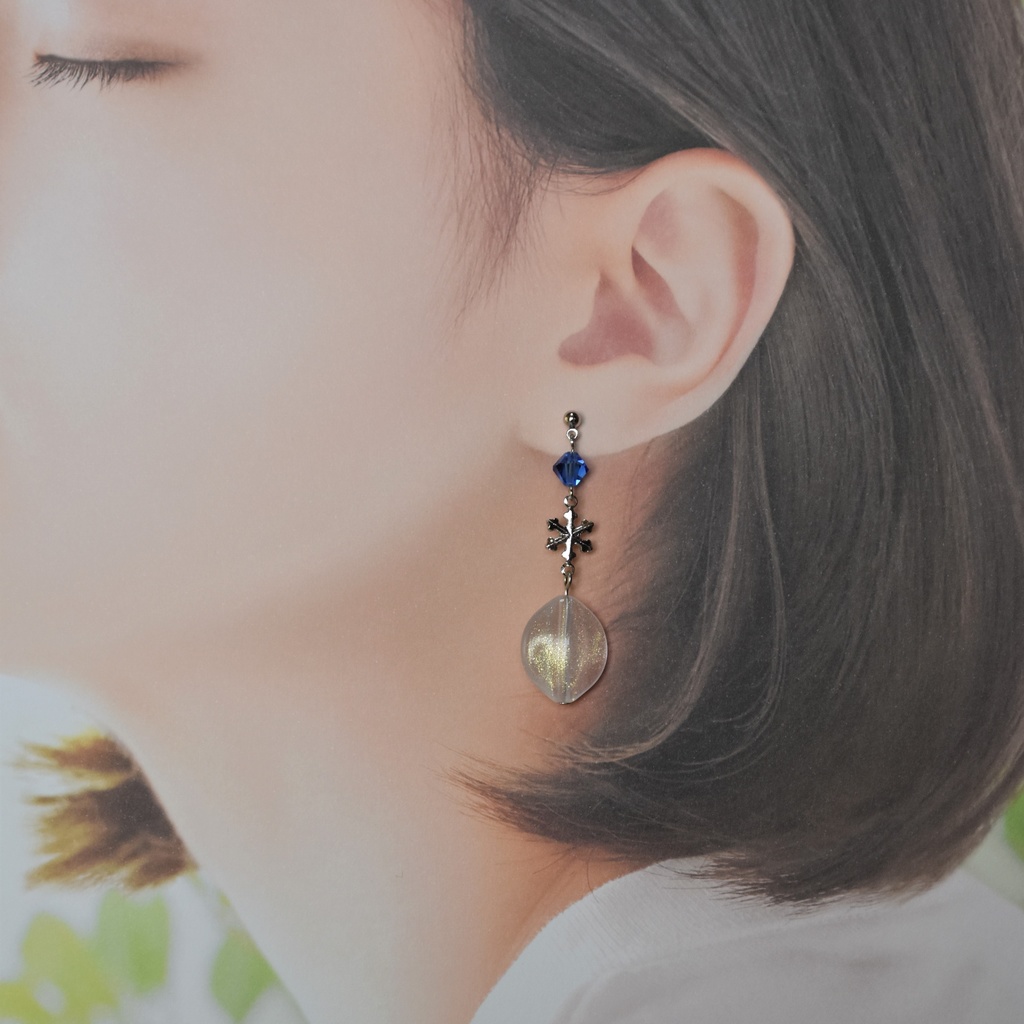 falling snow ピアス/イヤリング 【FF14イメージアクセサリー】