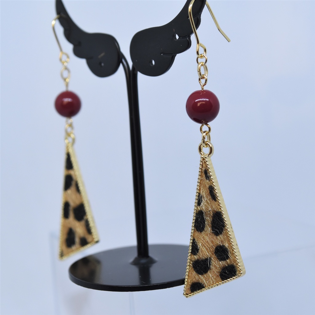 カシス×レオパードのピアス/イヤリング
