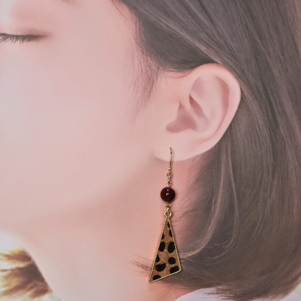 カシス×レオパードのピアス/イヤリング