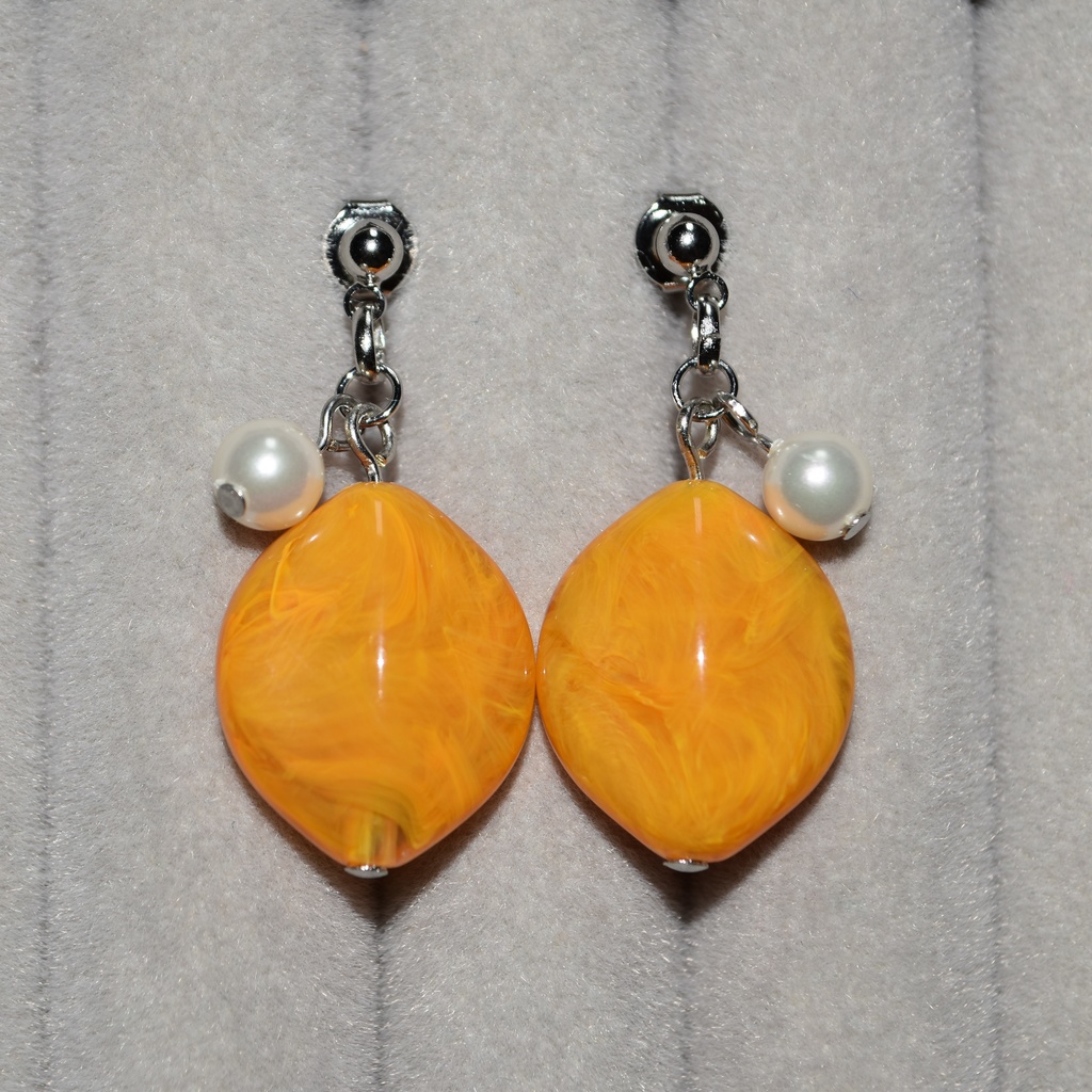 マンゴープリンのピアス/イヤリング【レトロ喫茶シリヰズ】