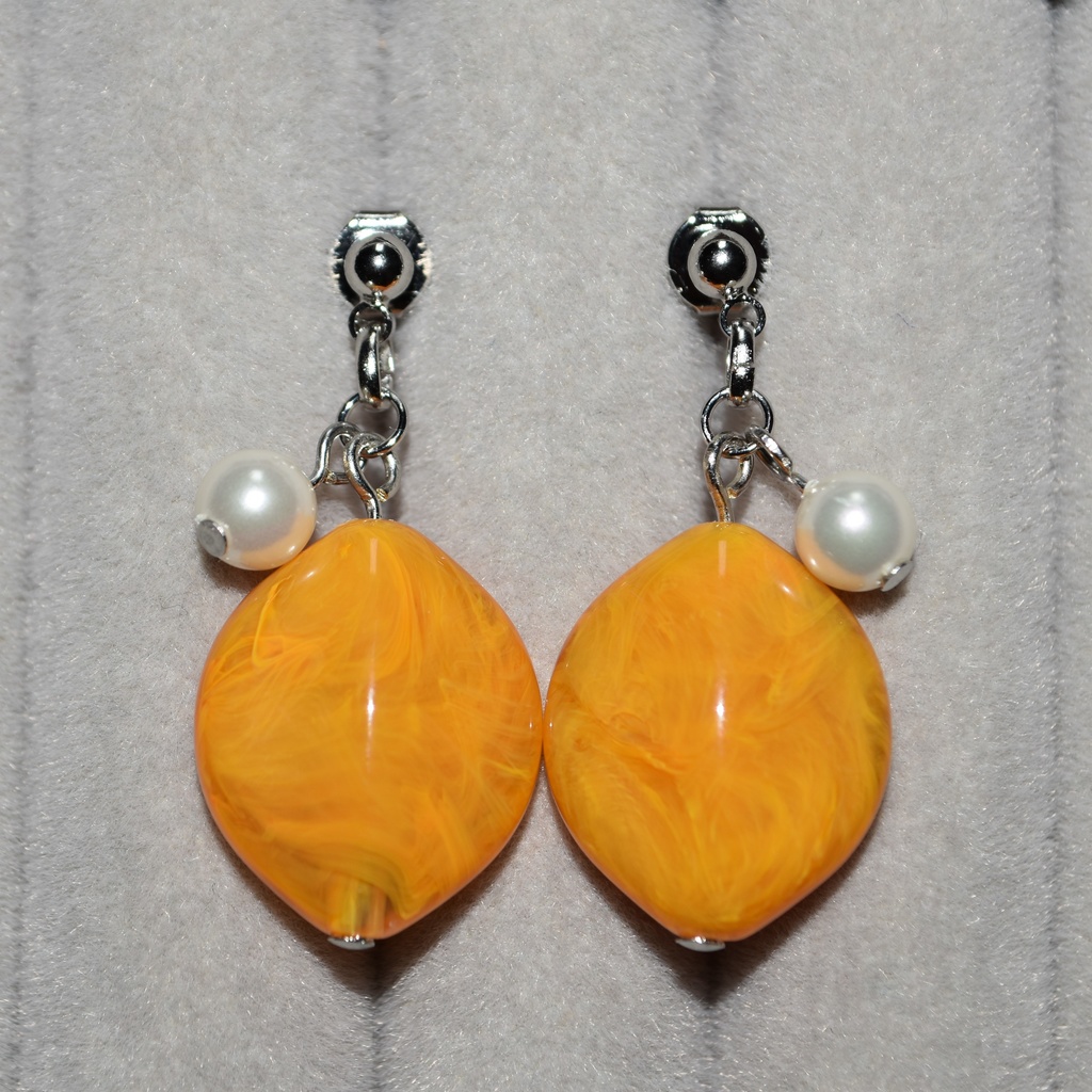 マンゴープリンのピアス/イヤリング【レトロ喫茶シリヰズ】