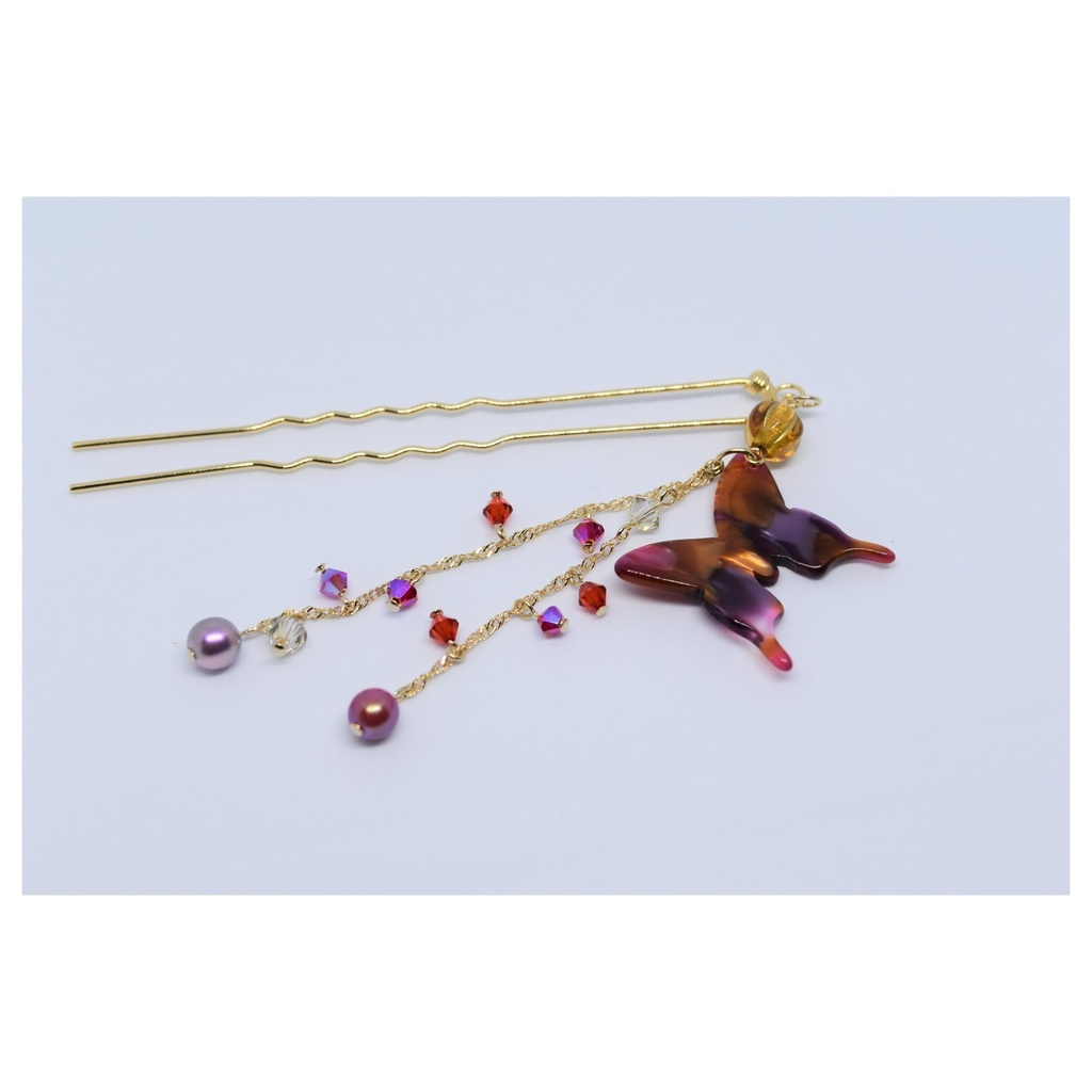 胡蝶-焔- かんざし