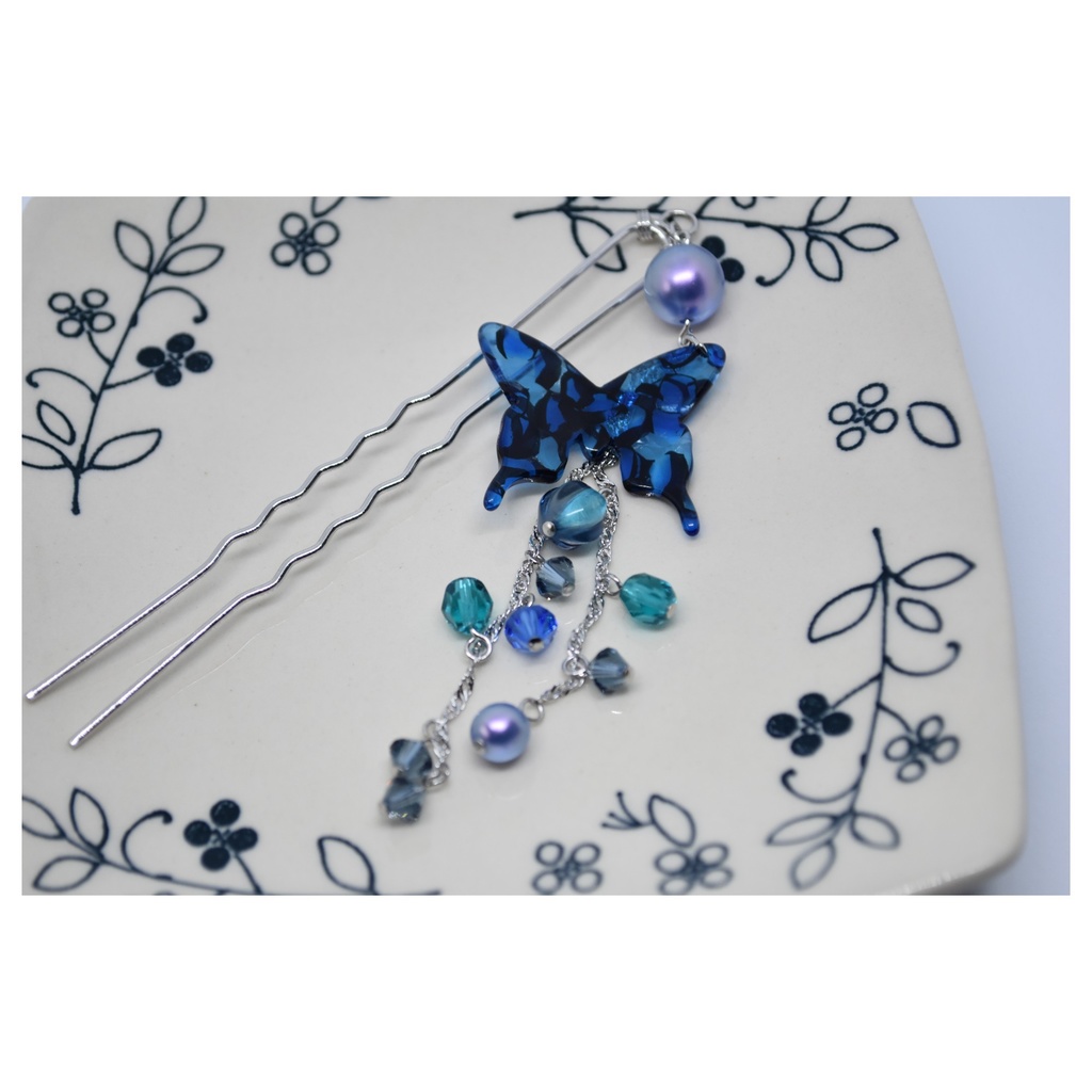 胡蝶-氷雨- かんざし