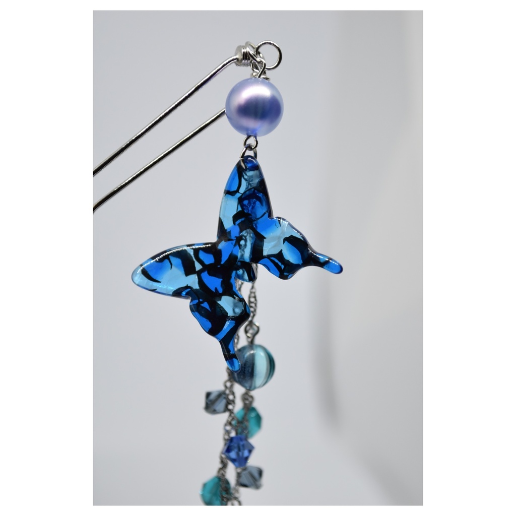 胡蝶-氷雨- かんざし