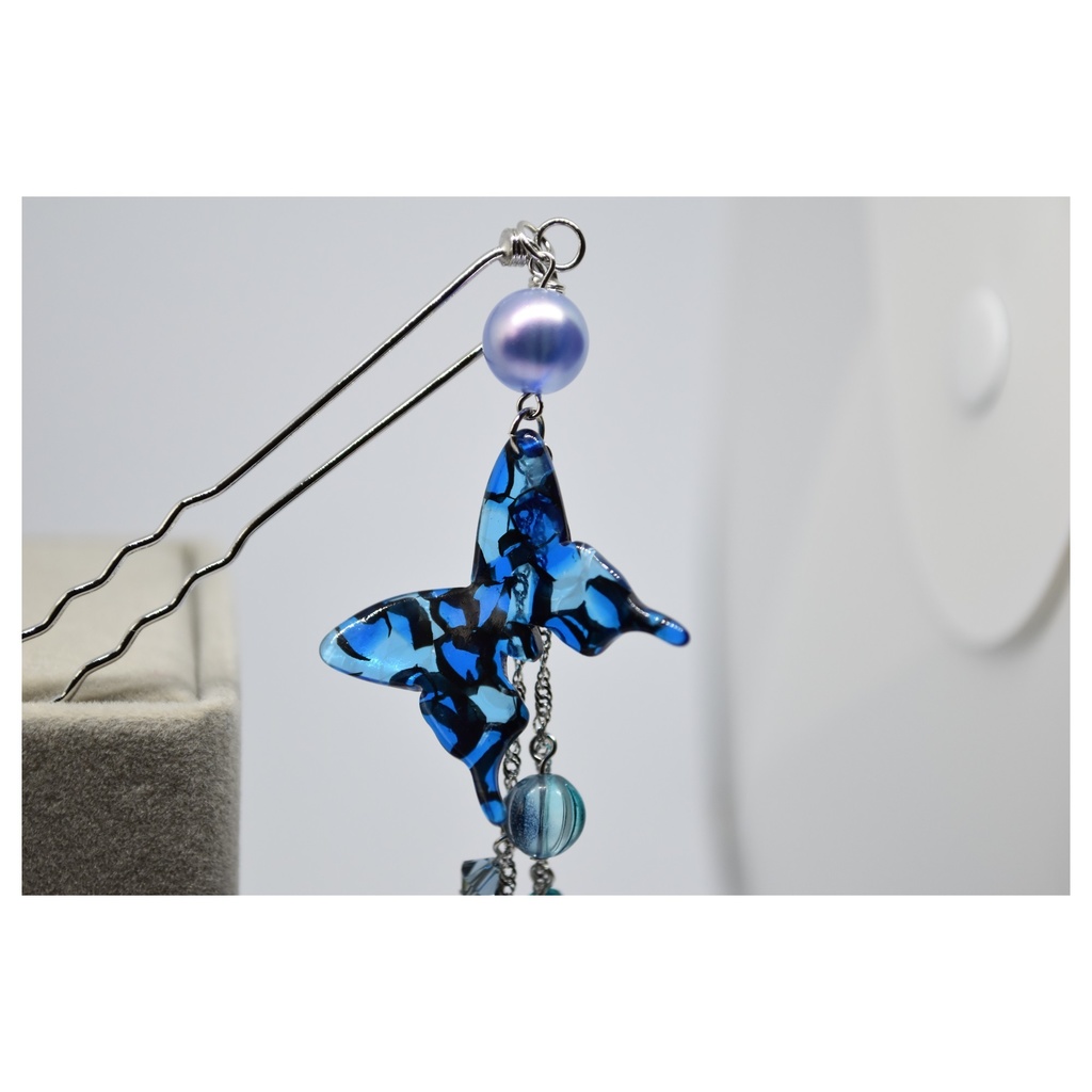 胡蝶-氷雨- かんざし