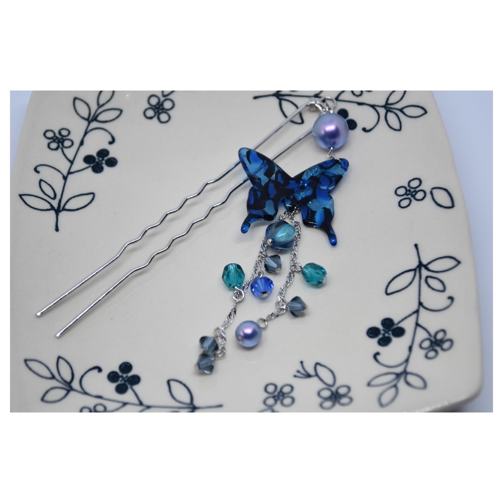 胡蝶-氷雨- かんざし