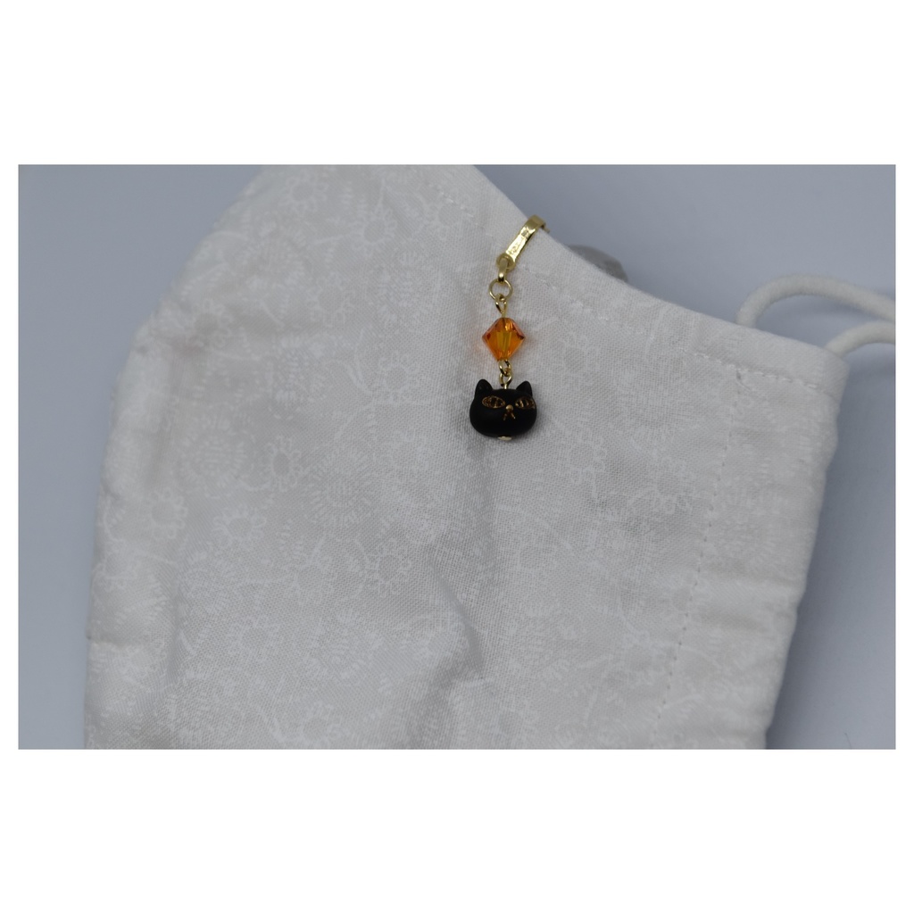 ハロウィンな黒猫さんのマスククリップ