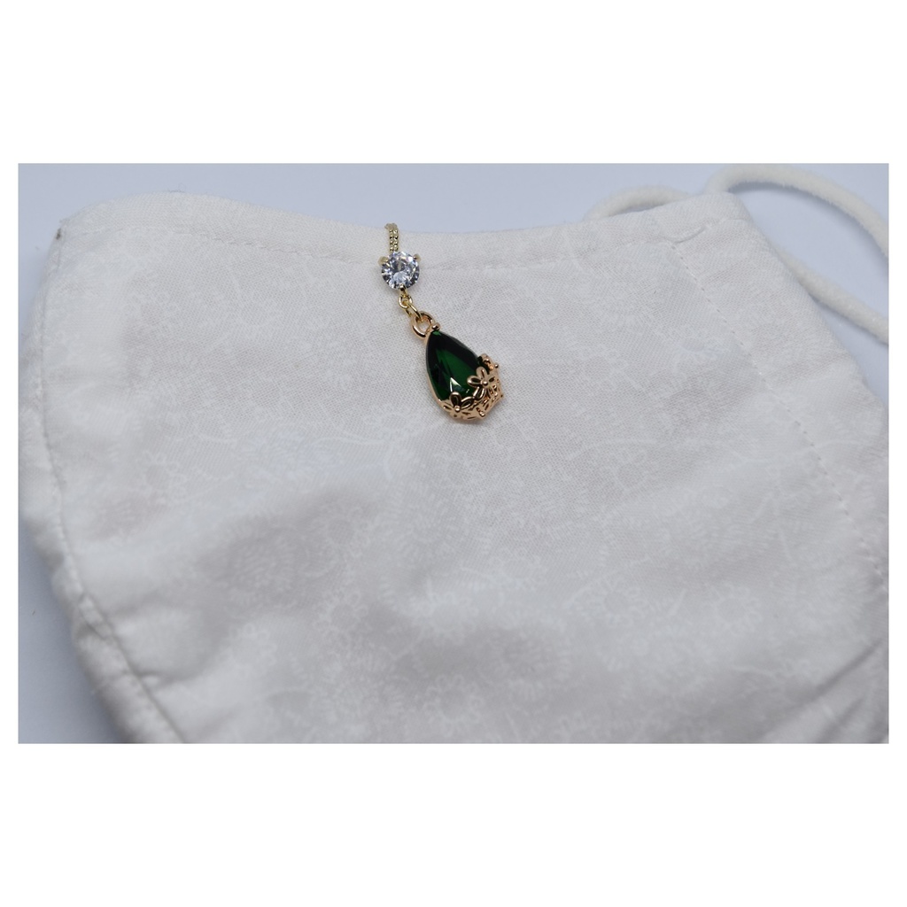 硝子どろっぷのマスククリップ 深緑