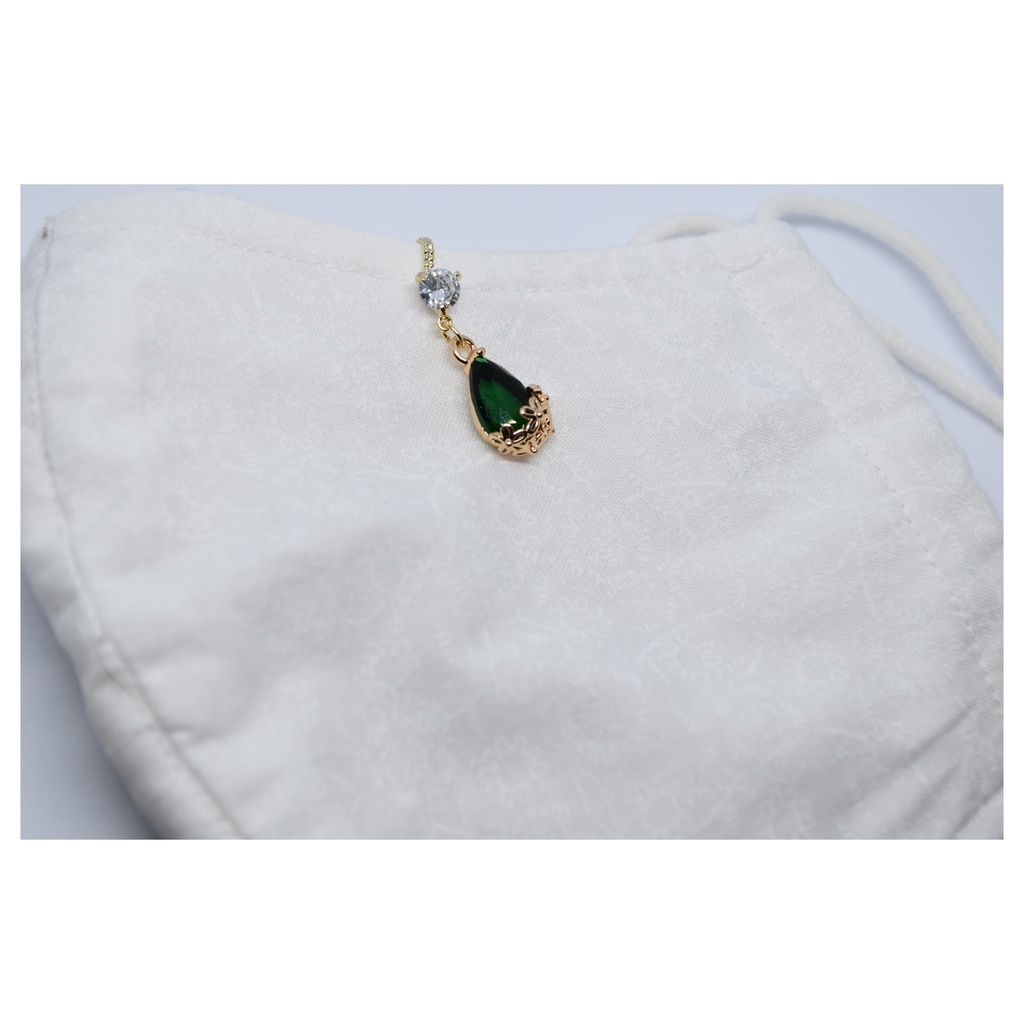 硝子どろっぷのマスククリップ 深緑