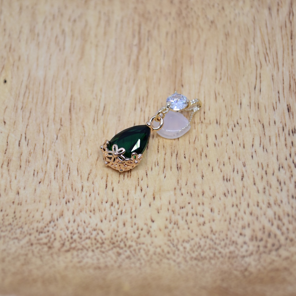 硝子どろっぷのマスククリップ 深緑