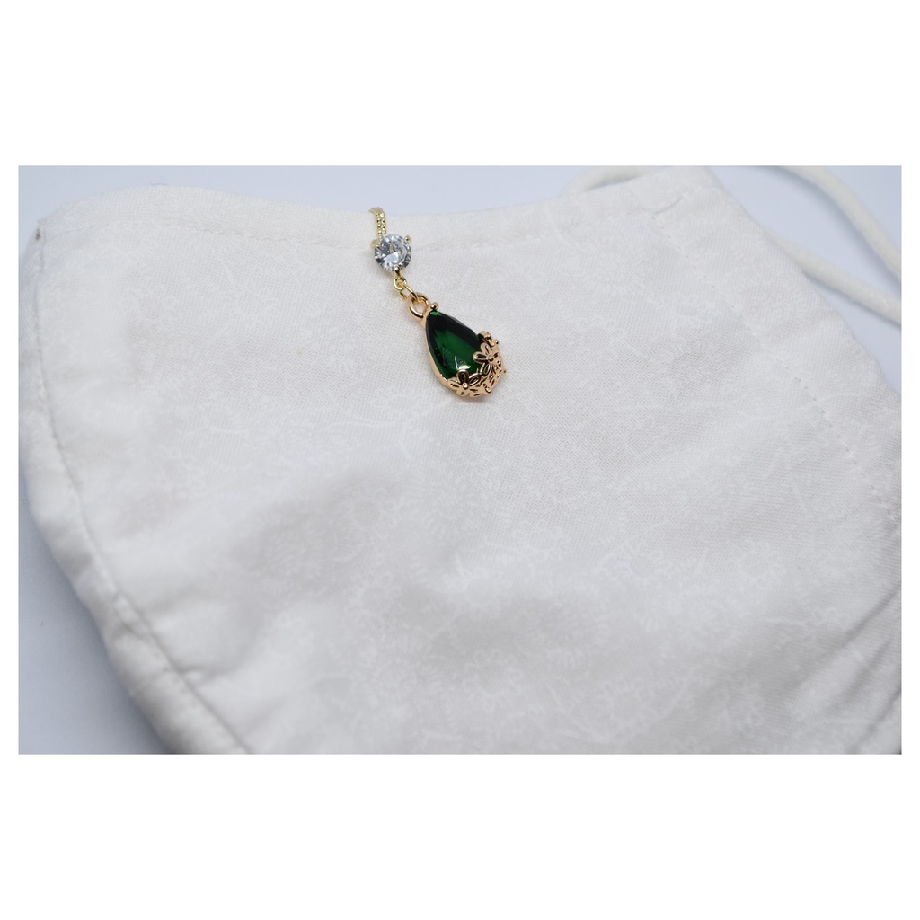 硝子どろっぷのマスククリップ 深緑