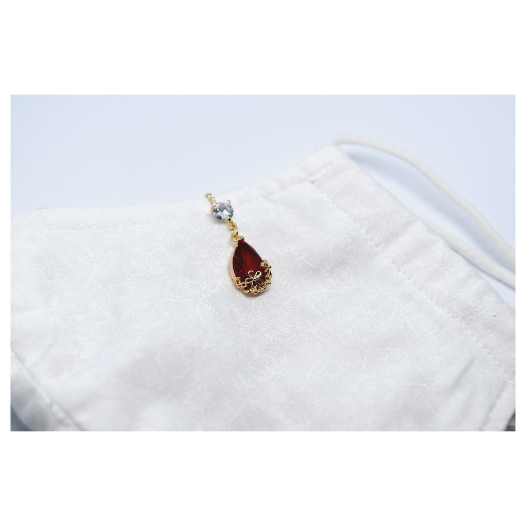 硝子どろっぷのマスククリップ 深紅